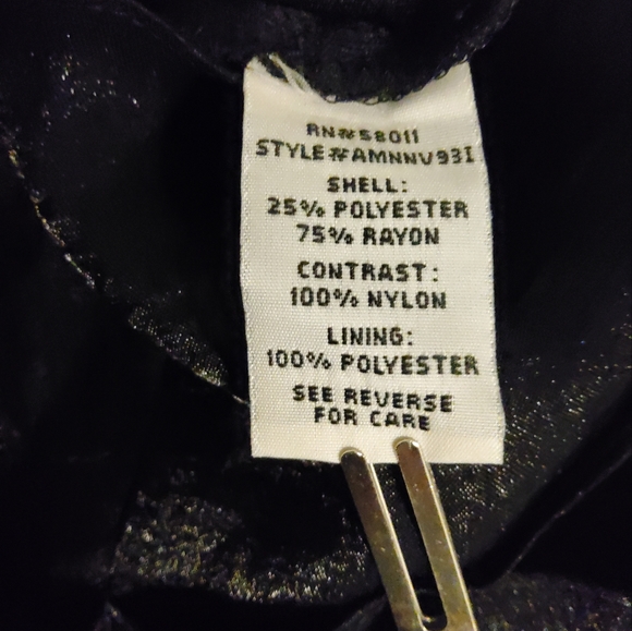 Sangria Black Lace Embroidered Sleeveless Tiered Sheath Bodycon V-Neck Size 4 - Picture 8 of 9